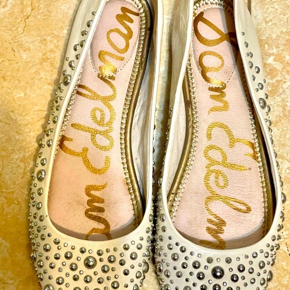 sam edelman Faris Ballet Flats Women Size 6M Beige/cream  Leather Slip On - Picture 5 of 6